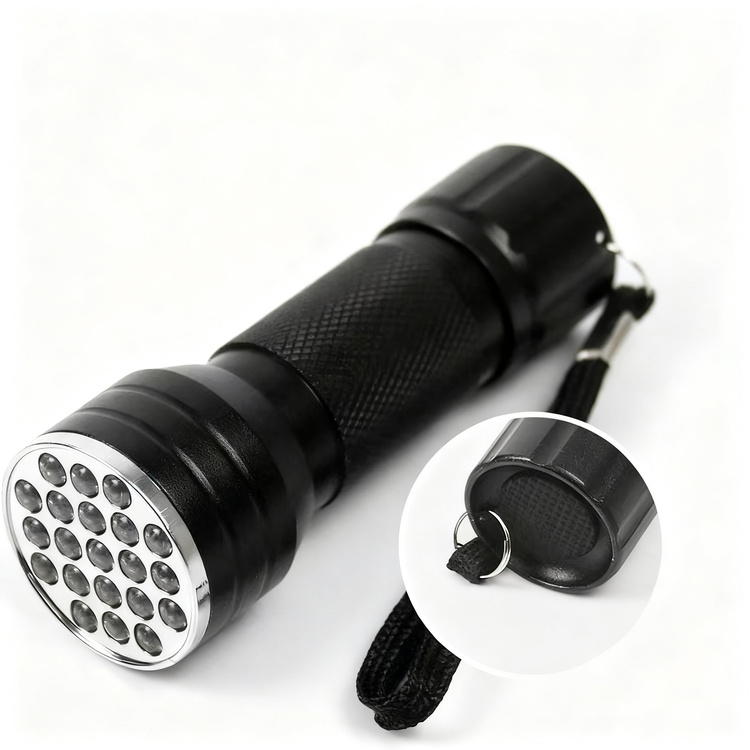UV flashlight with aluminum housing