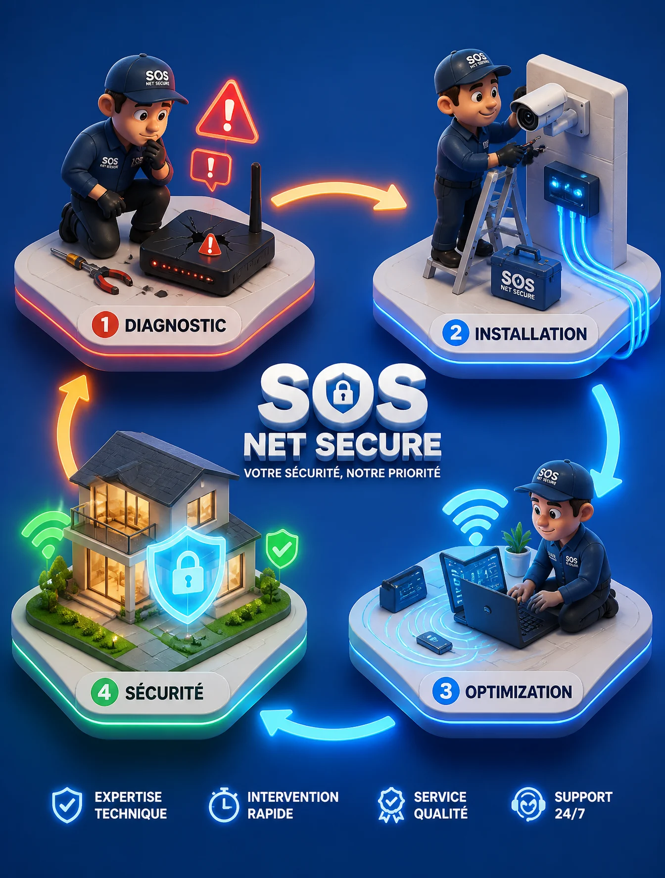 Ilustración de flujo de trabajo 3D sométrico de