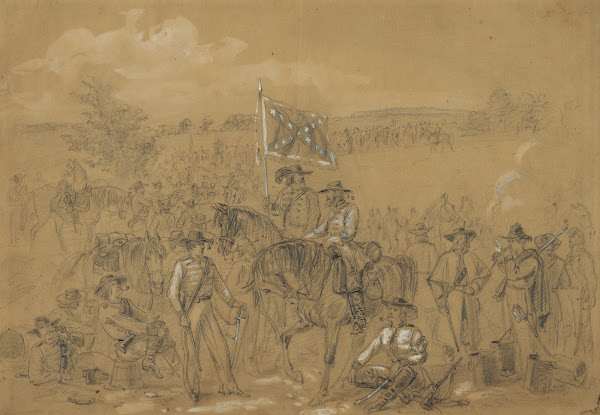 The 1st Virginia Cavalry at a halt 1862