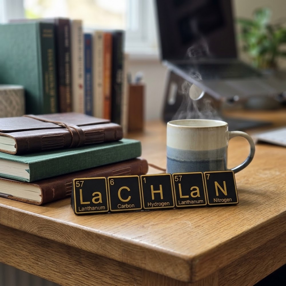 Personalised Desk Name Plaque - Periodic Elements