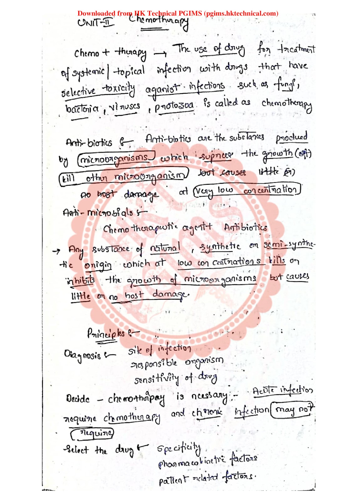 BP602T Pharmacology 3 Unit 2 6th Semester B.Pharmacy Lecture Notes,BP602T Pharmacology III,BPharmacy,Handwritten Notes,BPharm 6th Semester,Important Exam Notes,