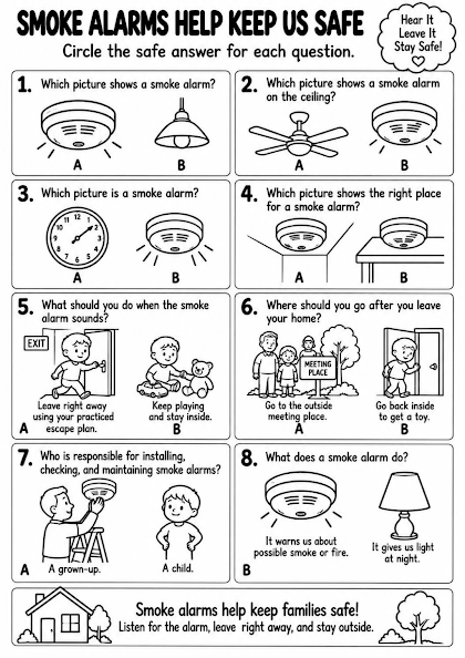 Smoke Alarm Safety Worksheet