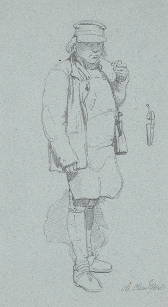 Stående svensk bonde 1851