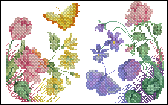 CMP JAN125 45 Butterffly Floral Pair