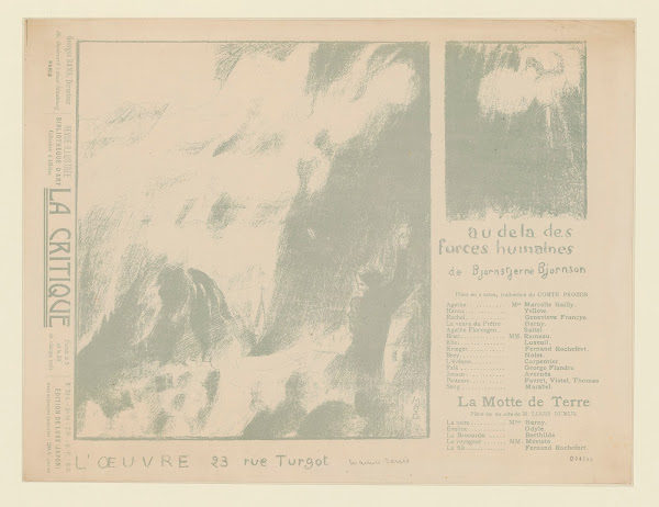 Couverture du programme pour Au delà des forces humaines de B Bjornson au théâtr