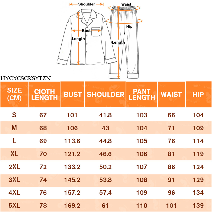 AOP HY Men's Long Sleeve Pajama Set