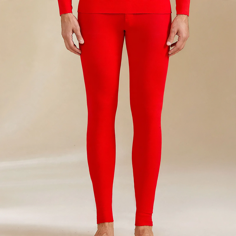 Thermal underwear set, lined, round neck