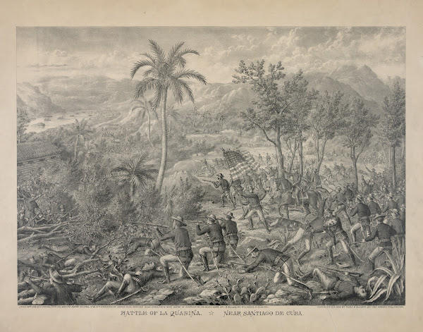 Battle of La Quasina Near Santiago de Cuba 19th century