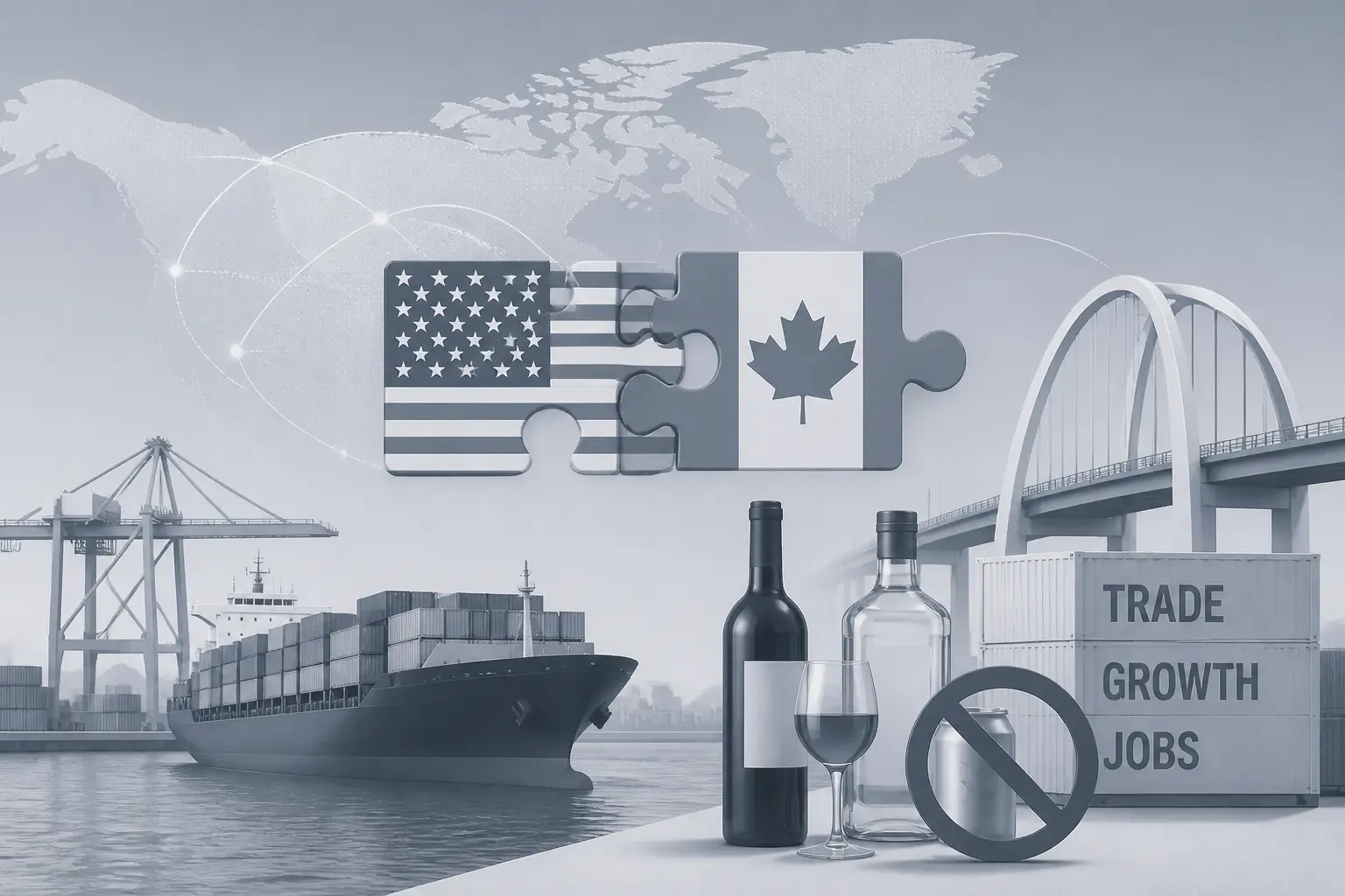 Editorial image for US and Canada near trade deal, may end alcohol boycott