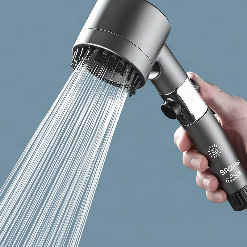 Duschkopf mit Massagefunktion und LED-Beleuchtung