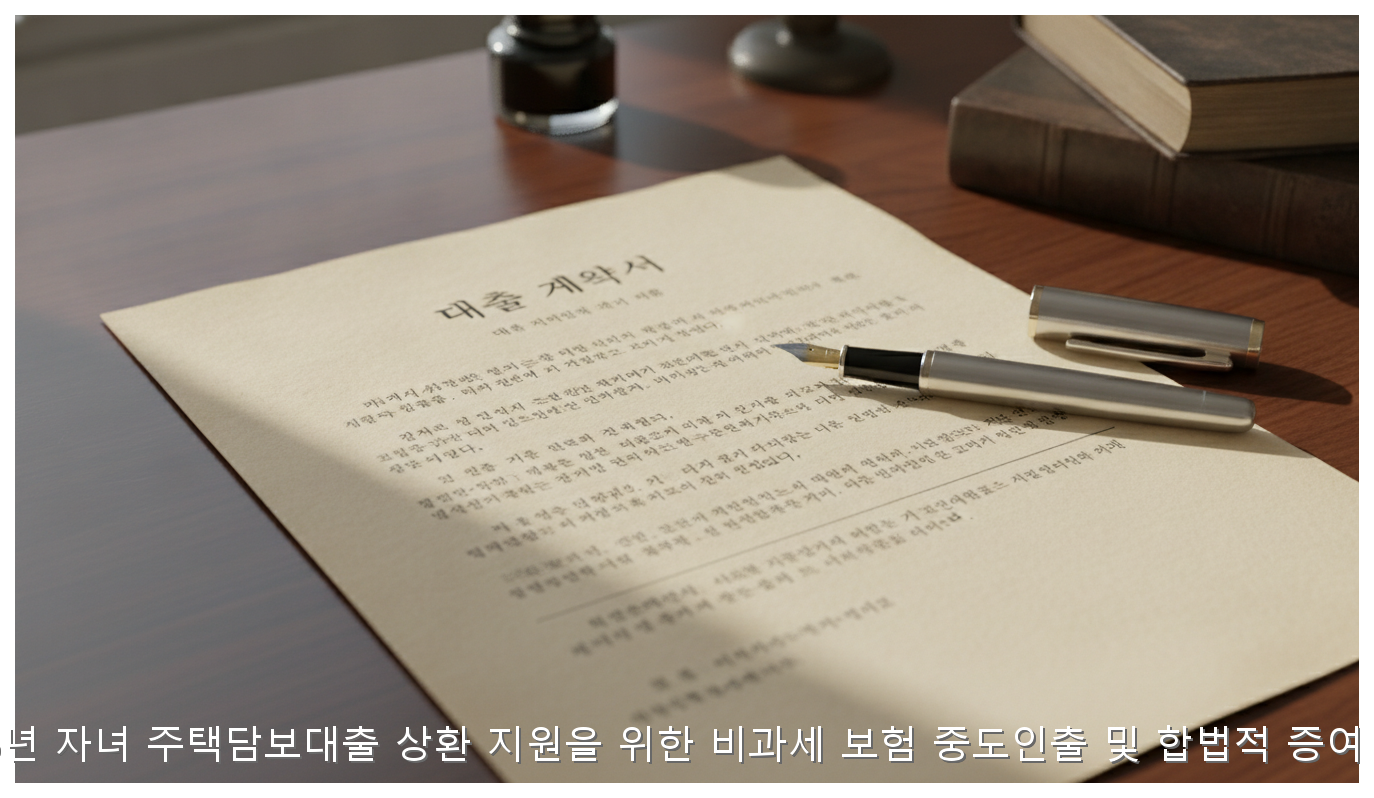 2026년 자녀 주택담보대출 상환 지원을 위한 비과세 보험 중도인출 및 합법적 증여 전략 핵심 안내 및 분석 인포그래픽 (8)