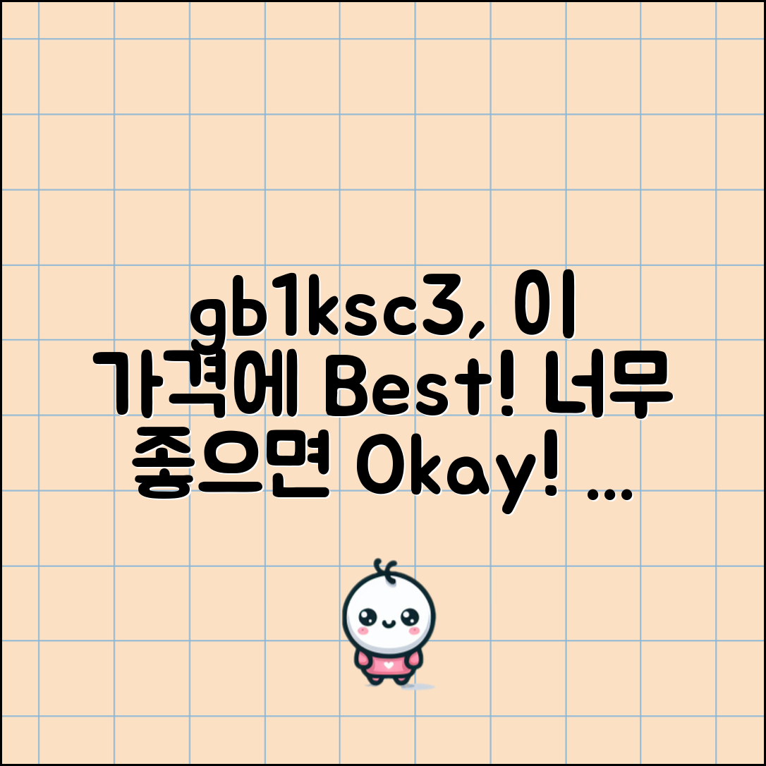 “gb1ksc3, 이 가격에 이렇게 좋으면 충분해요!”