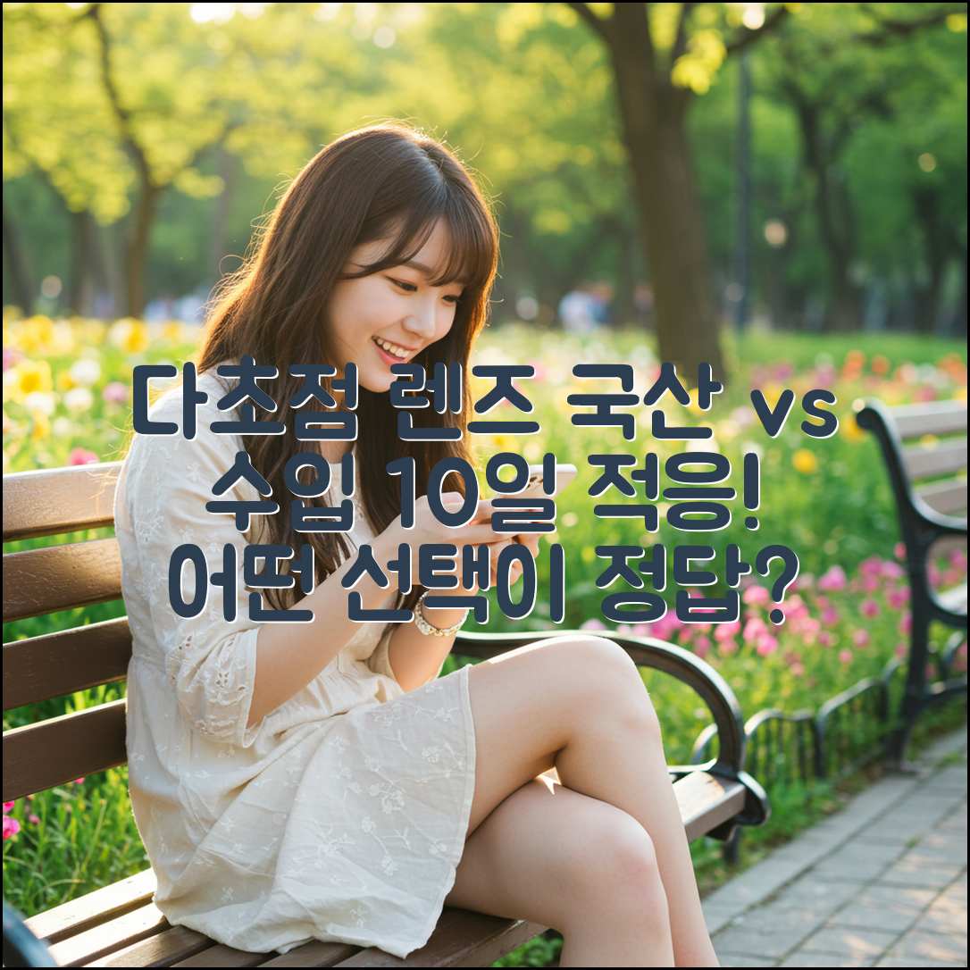 다초점 안경: 국산 vs 수입 렌즈 10일 적응 기간