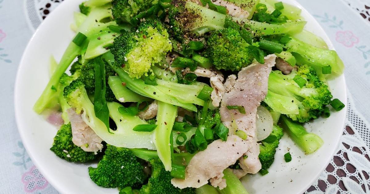 Bông cải xanh xào thịt heo