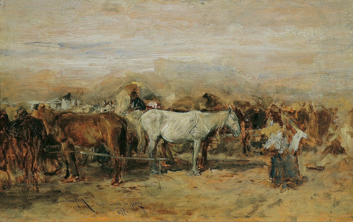 Pferdemarkt in Szolnok II 1877