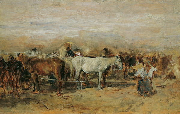 Pferdemarkt in Szolnok II 1877