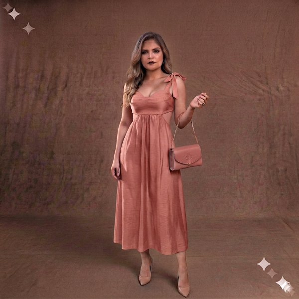 Vestido Terracota Cut Out