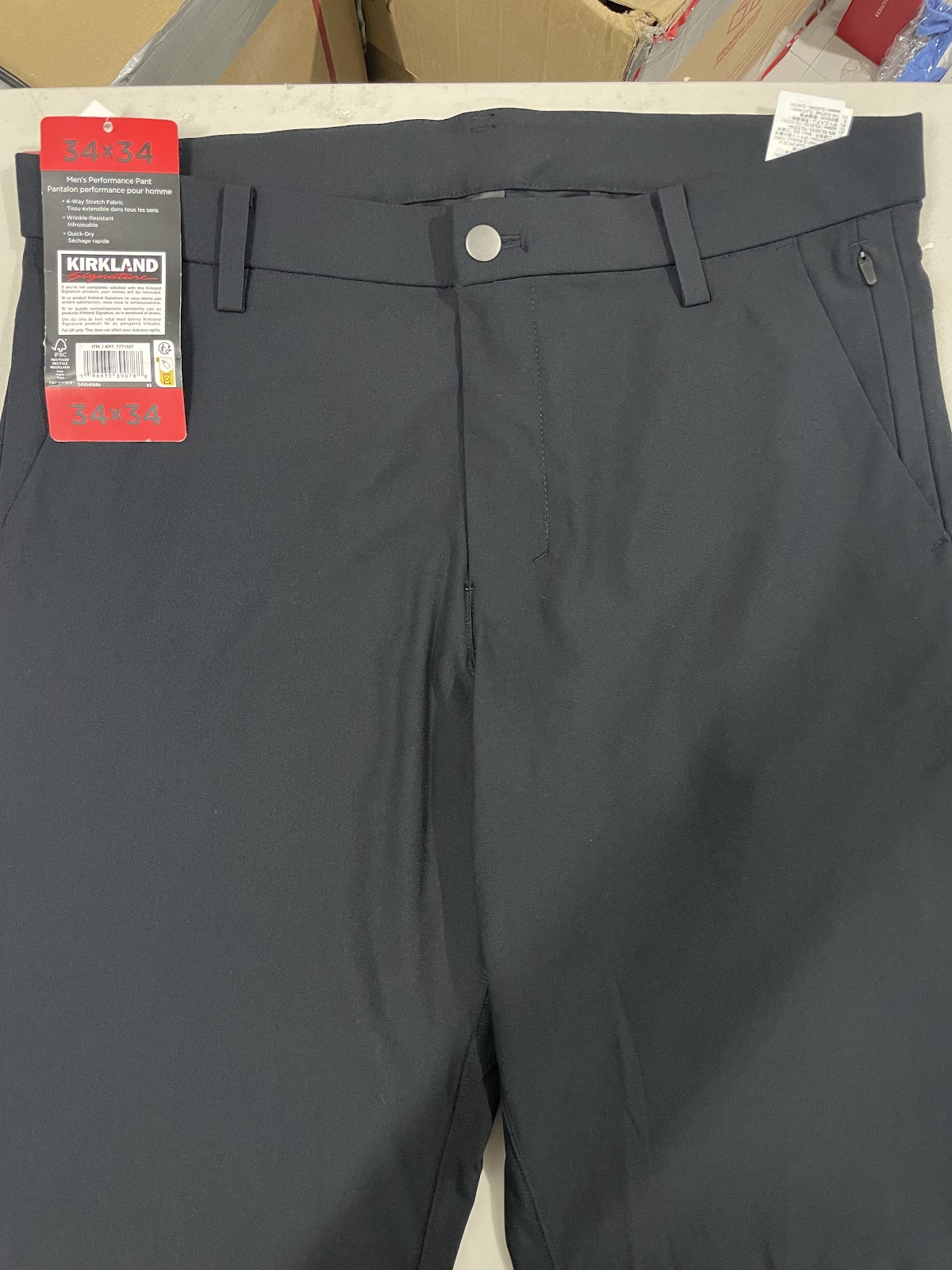 Kirkland Mens Pants Black S34x34 #0838
