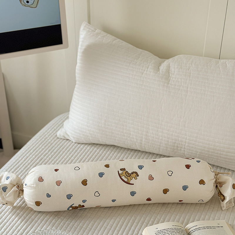 Cotton side sleeper pillow for babies, cylindrical