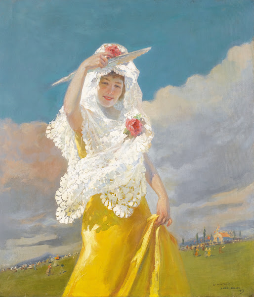 Española Con Mantilla The White Mantilla 1913