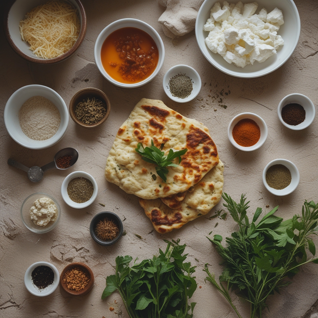 Ingredients for Viral Cottage Cheese Flatbread Recipe – Easy, Quick & Homemade