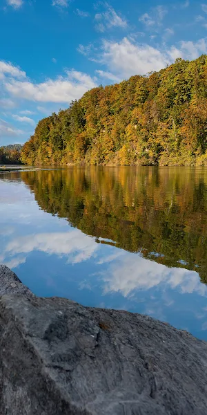 Switzerland River Stones 4K iPhone Wallpaper Background