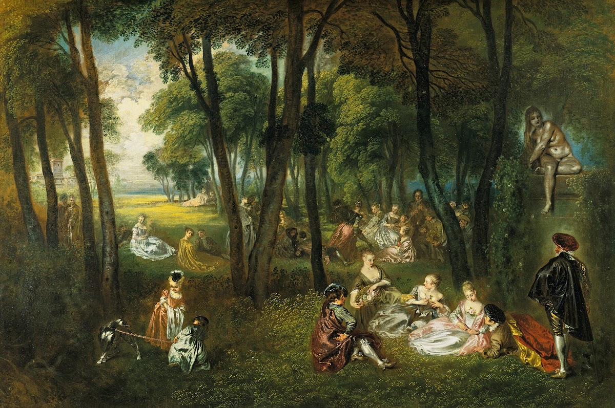 Fête galante in a Wooded Landscape c 1719   1721