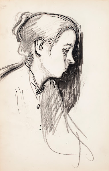 Naisen sivukuva luonnos 1902   1903