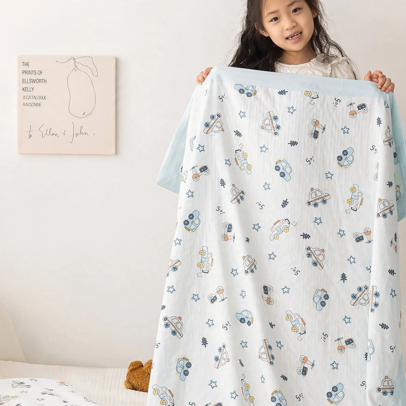 Cotton children's blanket, double gauze, 80×110 cm