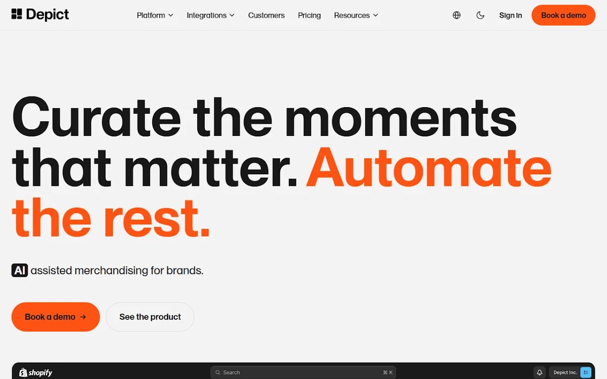Captura de Depict.ai