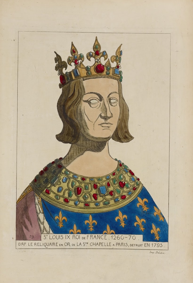 St Louis IX Roi de France 1260 70 Daprés le reliquaire en or de la Ste Chapelle