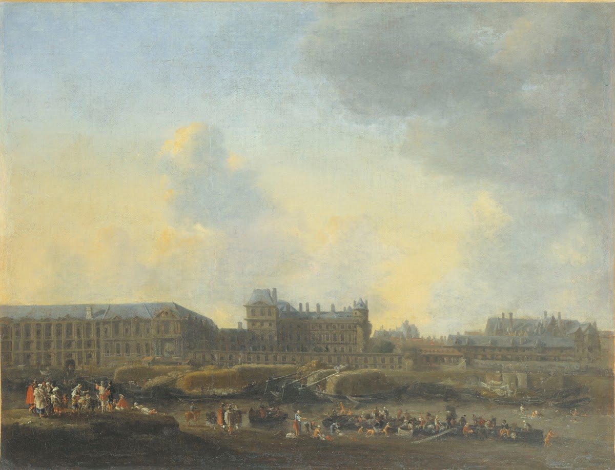 Le Louvre et lHôtel de Bourbon vus de la rive gauche 1650
