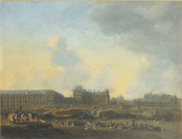 Le Louvre et lHôtel de Bourbon vus de la rive gauche 1650