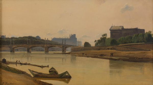 Le pont de la Concorde vu du quai de la Conférence 1830