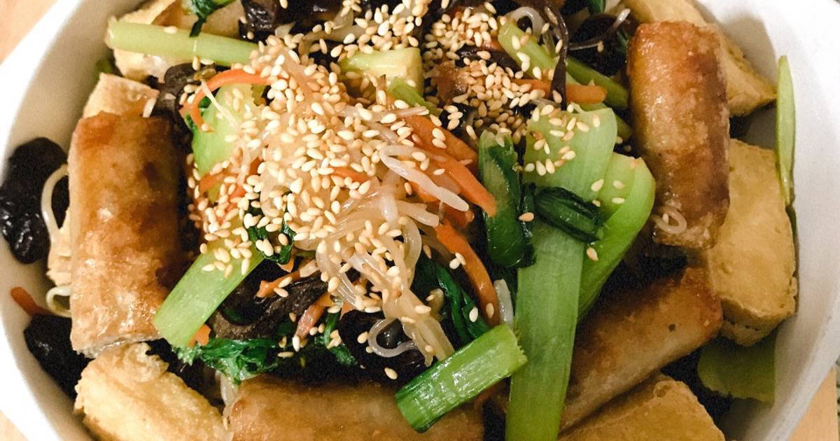 Bún số 8 trộn rau củ