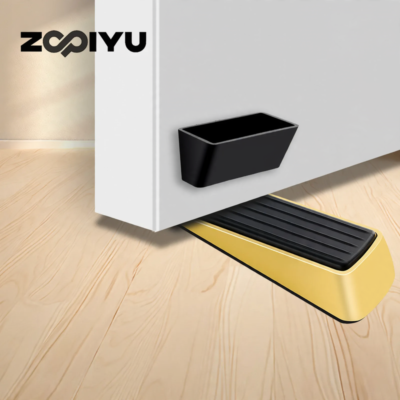 Door stopper with spring, non-slip