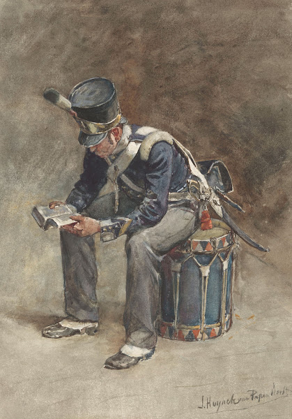 Zittende lezende tamboer van de infanterie 1868   1933