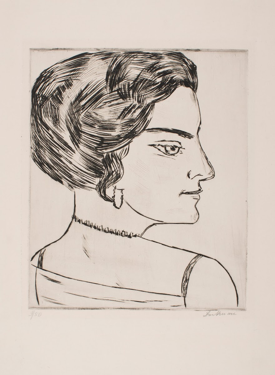 Naila in Profile Portrait of Frau H M 1923