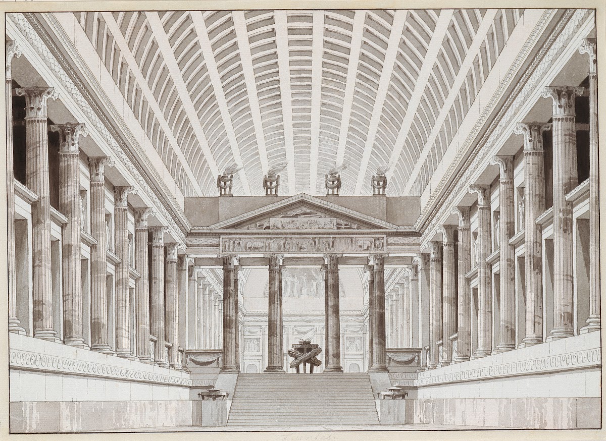 Korinthischer Festsaal mit großem kassettiertem Rundbogengewölbe