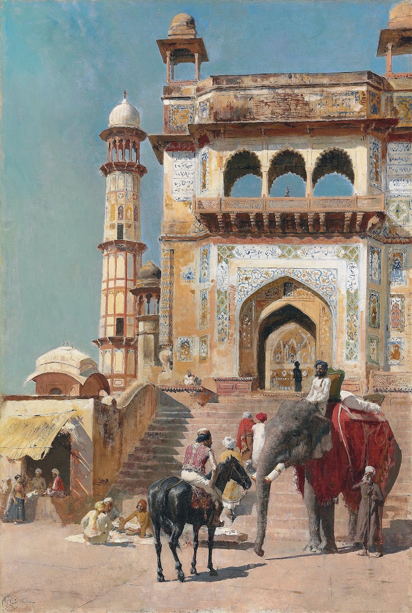 Before the great Jami Masjid mosque Mathura India 1883