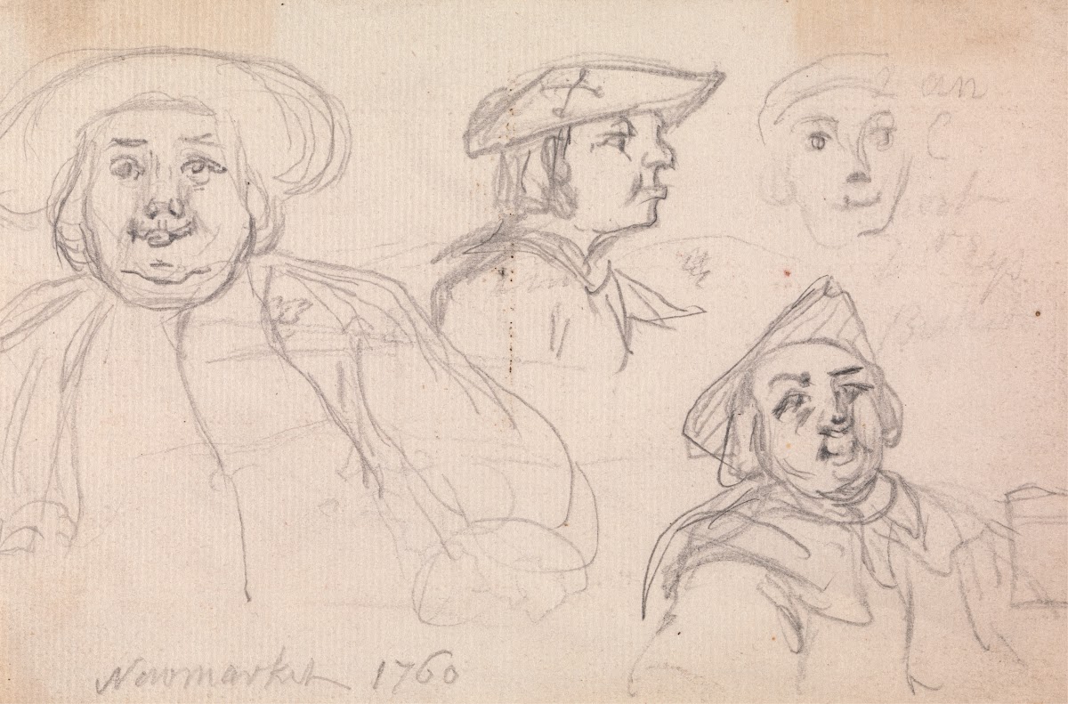 Newmarket 1760 Studies of Mens Heads 1760
