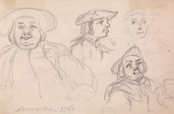 Newmarket 1760 Studies of Mens Heads 1760