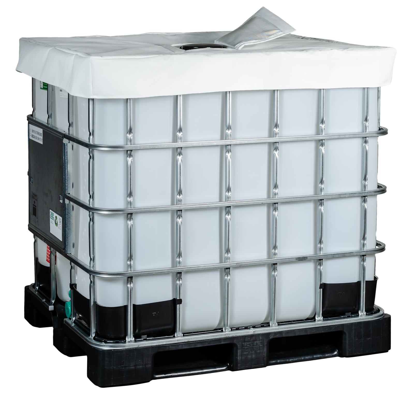 Isolatiedeksel food & pharma voor 1000L IBC-container – wit