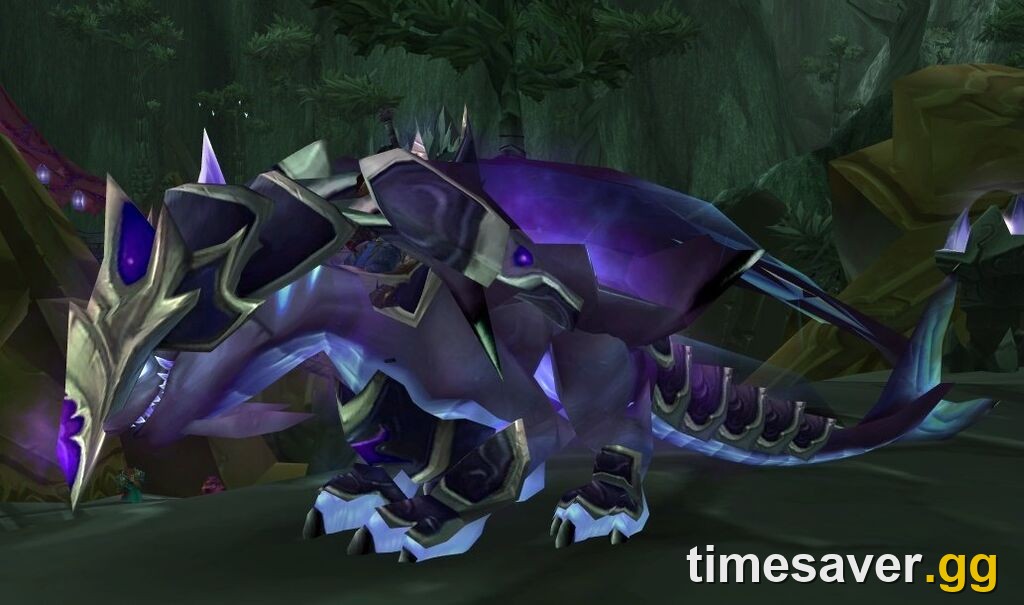 An armored nether drake — the 310% Gladiator mount awarded at season end; Season 3's is the Vengeful Nether Drake