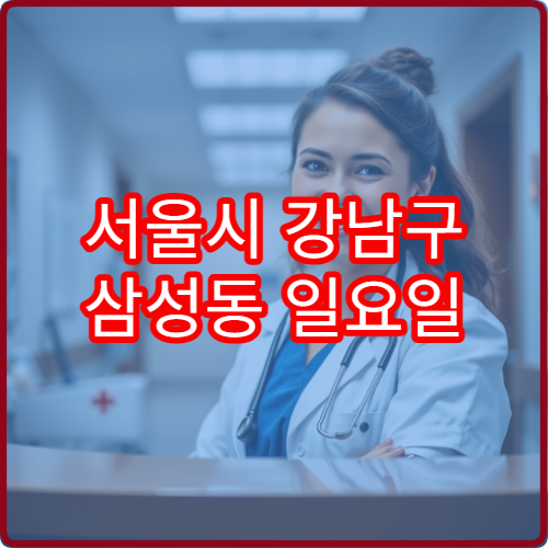 서울시 강남구 삼성동 일요일 내과 주말 건강 이상 시 방문