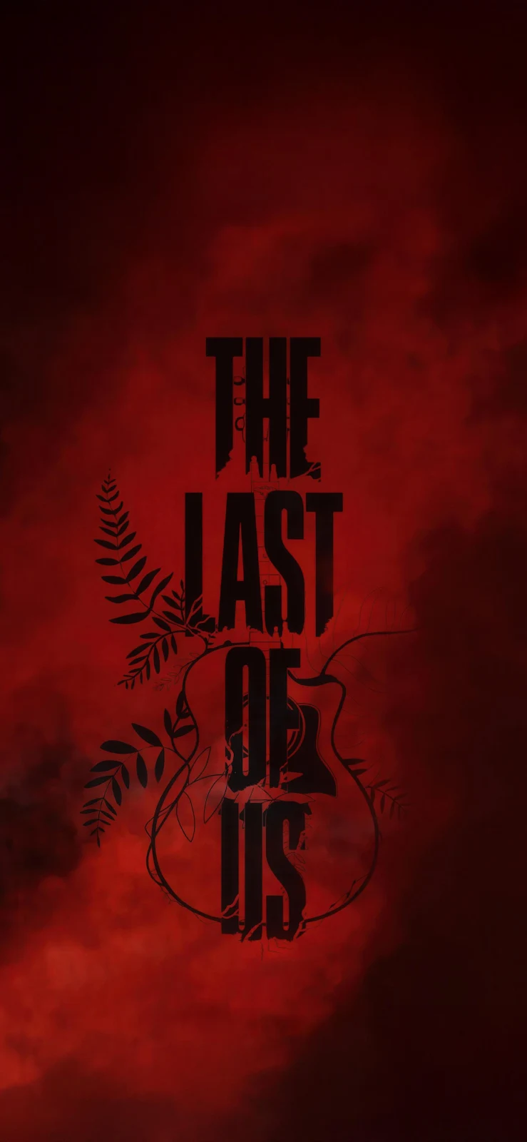 The Last Of Us Red Logo - Minimalist Graphic Design 2K iPhone Wallpaper (1772x3839)