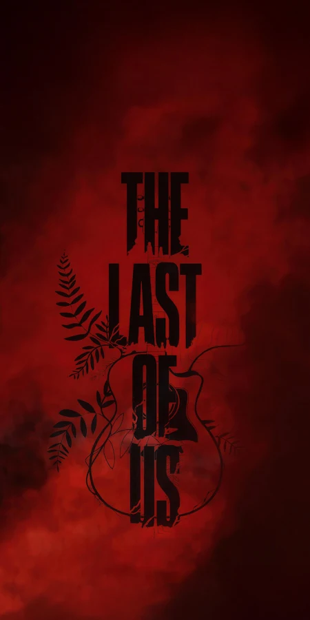The Last Of Us Red Logo 2K iPhone Phone Wallpaper