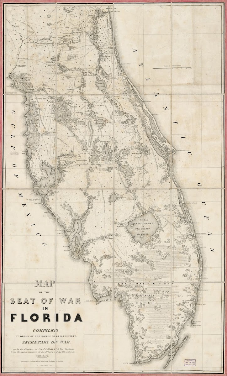 Map of the seat of war in Florida 1838