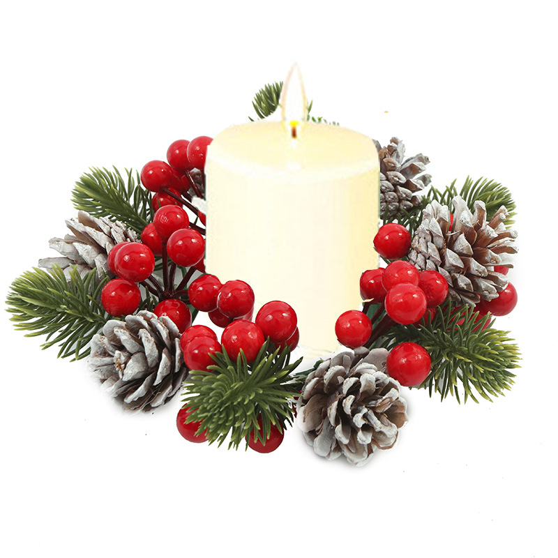 Weihnachtlicher Tischkranz mit Tannenzapfen