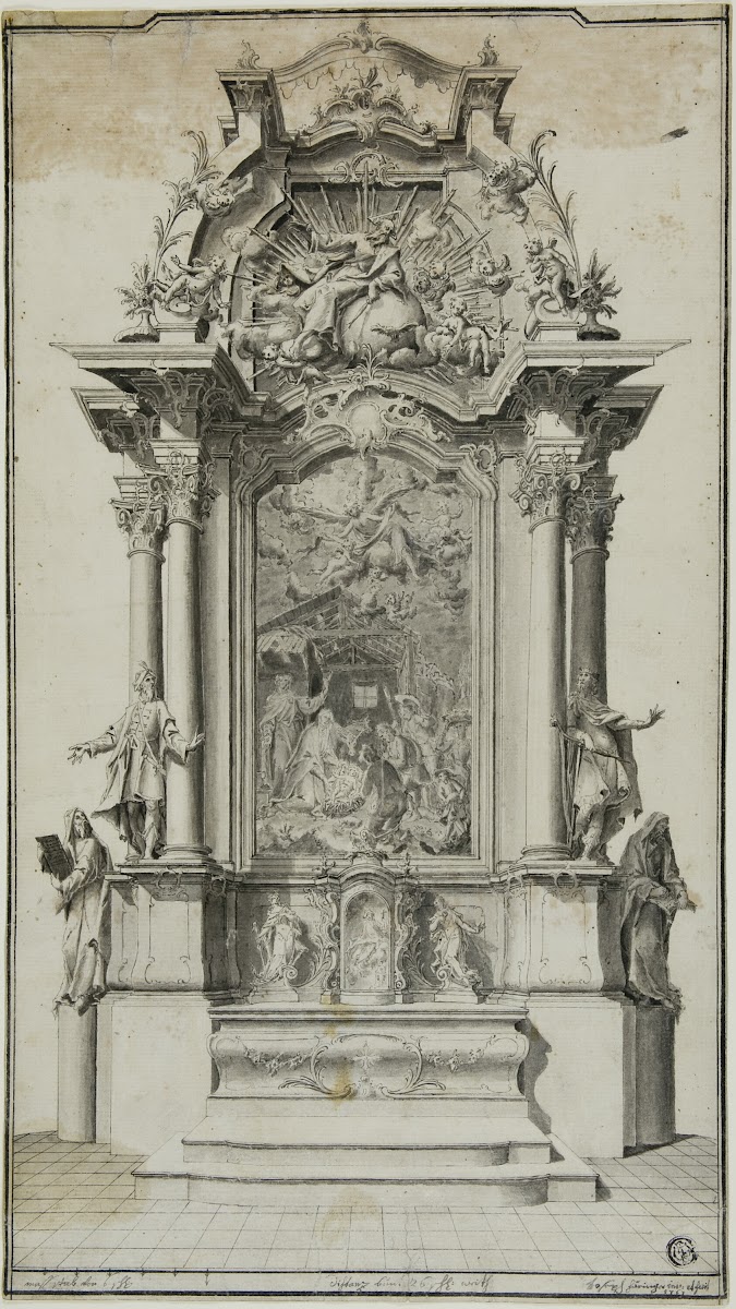 Study For An Altar Containing A Painting Of The Adoration Of The Shepherds 1767